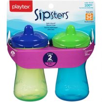 Playtex Sipsters Stage 2 Spill-Proof, Leak-Proof, Break-Proof Spout Sippy Cups