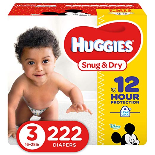 Huggies Snug & Dry Diapers – Size 3 – 222 count