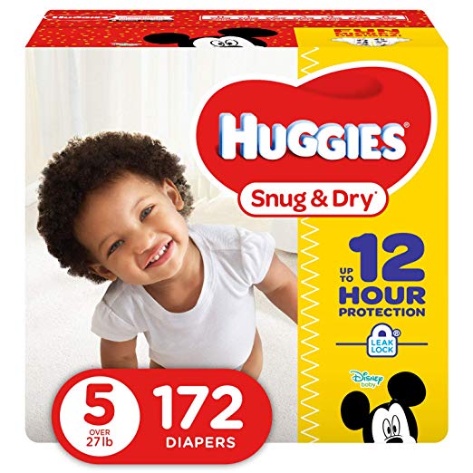 Huggies Snug & Dry – Size 5 – 172 Count