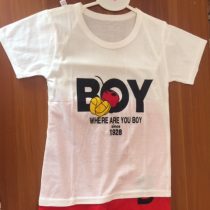 Red & White Boys’ Tshirt and Shorts