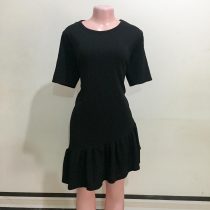 Ladies Black Short Sleeves Party Dress (Size 16)