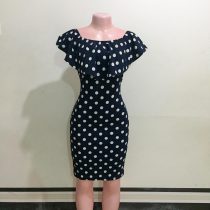 Blue-Black & White dotted Dress (Size 8&10)