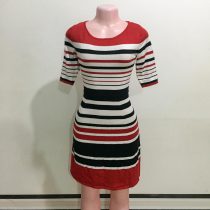 Red & White Striped Dress (Size M)
