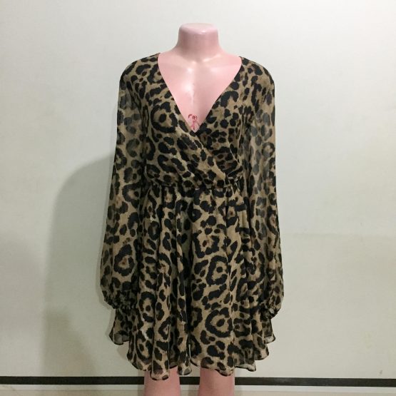 Ladies Cheetah Dress (Size 14-16)
