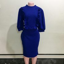Ladies Blue Balloon Hand Official Dress (Size 14)