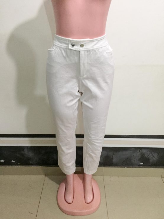 White Soft Chinos Trousers (Size 14)