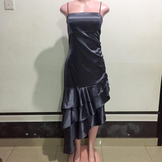 Spaghetti Hands Silver Gown (Size 12-14)