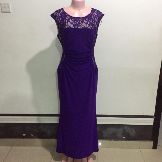 Purple with Lace Gown (Size 12)